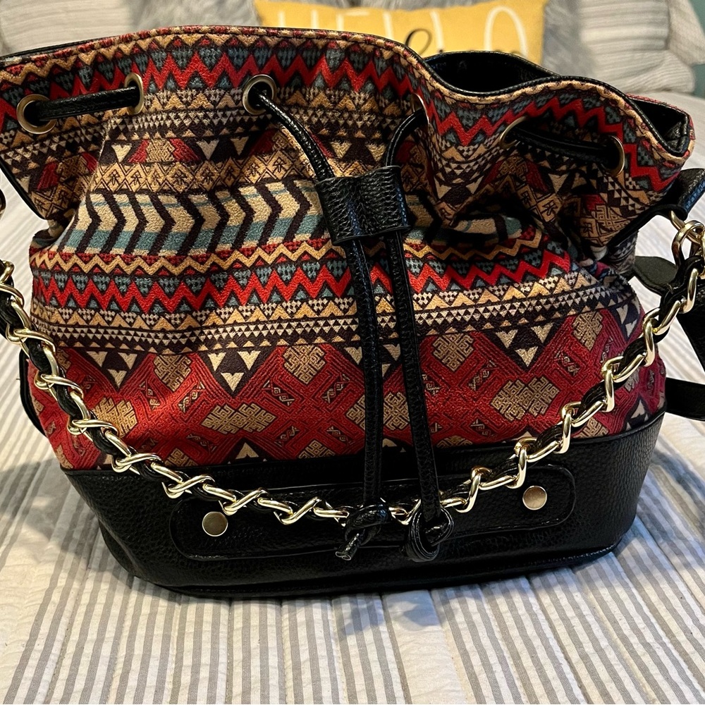 Boho drawstring bag